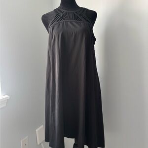 Nordstrom Black Halter Midi Dress